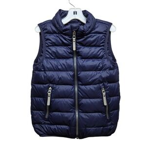 Hanna Andersson Navy Down Puffer Vest Kids Size 5 110cm Lightweight Zip Gorpcore